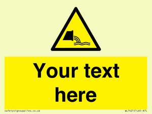 Custom Warning sewage effluent outfall